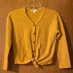 Love Glam Girl golden yellow button top/cardigan. Size Medium